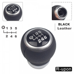 Uus 6-k&auml;iguline auto k&auml;iguvahetusnupp, nahkpulk, k&auml;igukangi hoob, Subaru Legacy Outback Forester Impreza STI jaoks Leath-Bla-UP-R6