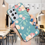 Moodne elegantne lille kroonlehtede mustriga pehme silikoonist TPU korpuse kate Redmi 10