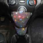 Uus luksuslik Bling Car Gear K&auml;sipiduri kate Autodekoratsioon Turvav&ouml;&ouml; Kaitse &Otilde;lapadjad Autotarvikud Sisustus naistele handbrake cover -A black