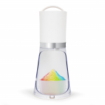 Elektriline j&auml;&auml;pardel ja lumekoonusmasin 2 * 100 ml korduvkasutatavate plastist j&auml;&auml;vormitopsidega, k&ouml;&ouml;gitarvikud valge