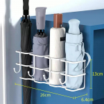 Vihmavarjude korraldaja Vihmavarjuriiul Hoiukonksud Vihmavarjuriiul Paigaldage vihmavarjuriiulid perforatsioonivabad Koduukseava Seinale kinnitatav ripp 4 Storage Racks valge