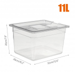 11-liitrine kaanega Sous Vide mahuti 11-liitrine veepaagiga vann tsirkulatsiooniseadmele Sous Vide kulinaarsed sukeldus-aeglase pliidiga toiduvalmistamise t&ouml;&ouml;riistad 11L