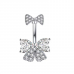 Uus saabumine Spice Girl Butterfly Naba Ornament Seksikas Nabanupp Naba Ring Naba Silmade Dekoratsioon valge