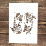 A4-suuruses dekoratiivsed korduvkasutatavad kuldkala &scaron;abloonide &scaron;abloonide maalimise &scaron;abloonid isetegemiseks k&auml;sit&ouml;&ouml;ks Scrabooking maalimiseks puidule, l&otilde;uendile, p&otilde;randale, seinale ja plaatidele