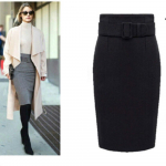 K&otilde;rge v&ouml;&ouml;kohaga seelikud Moodsad puuvillased suured suure v&ouml;&ouml;kohaga pliiatsseelikud s&uuml;gistalvised seelikud XXXL must