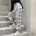 Spordip&uuml;ksid naiste lahtised pingutusn&ouml;&ouml;riga higip&uuml;ksid laia s&auml;&auml;rega vabaaja p&uuml;ksid Fitness Jogging sirged p&uuml;ksid p&uuml;ksid 5XL