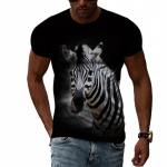 Suvised Meeste Originaalsed Loomade Sebra Prindiga T-s&auml;rk 3D Mood Casual Isiksus &Uuml;markaelusega graafilised T-s&auml;rgid Hip Hop Harajuku Tees S