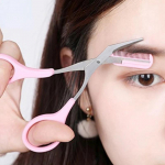 Beauty Tool Ilutooted naistele Kulmude trimmer, kammiga roostevabast terasest raseerija Meigit&ouml;&ouml;riistad Meigitooted Ilu tervis roosa