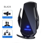 30 W auto juhtmeta laadija automaatsed magnetlaadijad, telefonihoidja &otilde;hutusava iPhone'i jaoks 14 13 12 11 8 Samsungi kiirlaadimine standard must