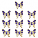 10 tk Butterfly Nail Rhinestones Inlay v&otilde;lusid S&auml;ravad Kunstkristall 3D Amuletid DIY manik&uuml;&uuml;ri tarvikud C