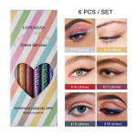 6 tk v&auml;rviline silmapliiats, kaasaskantav higikindel Beauty, plekivaba silmapliiats, geel toimib kaunilt C
