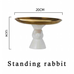 Sisustus keraamiline kuju K&uuml;&uuml;liku roostevabast terasest metallist kullast v&otilde;tmesalv Dekoor Loomaskulptuur Multifunktsionaalne sissep&auml;&auml;su esemehoidja