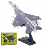 Diecast F16 Fighting Falcon Lennukimudel Armee &Otilde;huj&otilde;udude M&auml;nguasjad S&otilde;jav&auml;elennuki tagasit&otilde;mbumine koos tulede ja helidega 20.5x15x5cm hall