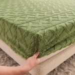 Tafu Velvet voodilina Uus Milk Velvet voodilina talvepl&uuml;&uuml;s korall-flanellmadratsi kaitsekate 150*200cm