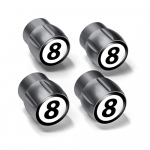 Universaalsed autode rattarehvi varre &otilde;huklapi korgid, katted DIY kleebiste tarvikud mustadele 8 numbriga autodele autod mootorrattad veoautod jalgrattad must