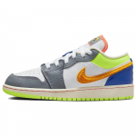 Air Jordan 1 Low GS Hoops Laste tossud Mitmev&auml;rviline Valge Kookospiim FB1835-181 38.5