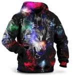 Loomade kapuutsiga dressipluus Meeste kapuuts, Wolf Graafiline T-s&auml;rk 3D-printeriga pullover Suurem&otilde;&otilde;tmeline meeste r&otilde;ivad Topid Meeste S&uuml;gises t&auml;navar&otilde;ivad 3XL