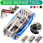 Multifunktsionaalne 11-in1 jalgrattaparanduskomplekt jalgrataste remondit&ouml;&ouml;riist Stonego komplekti mutriv&otilde;ti kruvikeeraja kett kuuskant kodaraga m&auml;girattas&otilde;idu t&ouml;&ouml;riistad Bicycle repair tool kuld