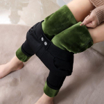 Mood naised Elegantne fliisvoodriga k&otilde;rge v&ouml;&ouml;koht, soe vabaaja laia s&auml;&auml;rega p&uuml;ksid, sirged p&uuml;ksid, &uuml;hev&auml;rvilised elastsed v&ouml;&ouml;kohaga pikad p&uuml;ksid M must