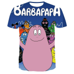 Laste suvine multifilm Barbapapa 3D Prindiga l&uuml;hikeste varrukatega T-s&auml;rgid Tublid t&uuml;drukud vabaaja hingavad T-s&auml;rgid Laste ilusad riided 110