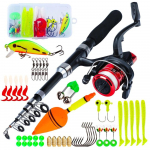 Sougayilangi spinningu ja -rulli kombinatsioon, 1,6 m kaasaskantav &otilde;ngeritv koos 5,2-ga:1 &uuml;lekandearvuga p&uuml;&uuml;girulli t&auml;iskomplekt Pesca jaoks SET 1