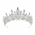 Crown Bridal Headdress Barokk Rhinestone Holiday Pulmad Grand Peapael Tuinga Pruudi peakate