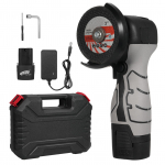 Juhtmeta nurklihvmasin 7000 p/min Elektriline lihvimist&ouml;&ouml;riist Mini-lihvmasin 2 tk 16,8 V 2000 mAh akuga US Plug must