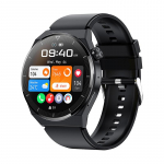 LIGE juhtmeta laadimisarvesti Smart Watch Outdoor Sport Fitness veekindel k&auml;ekell Bluetooth Call Smart Watch silicone strap must