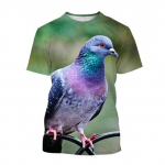 Loom Lind Tuvi 3D Prindiga Suvised T-s&auml;rgid Streetwear Meeskonna Kaelusega T-s&auml;rk L&uuml;hikeste Varrukatega Harajuku &Uuml;lem&otilde;&otilde;dulised Meeste Naiste Topid Riietus L