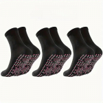 3 paari isesoojenevaid torusokke, libisemiskindlad termosokid, magnetilised teraapiasokid, Unisex suurus Black 3 Pairs