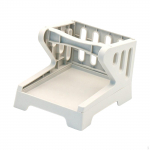 Valge termosildihoidik rullide ja lehviketikettide jaoks, statiivi transporditarvikute hoidik,