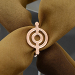 Hollow Circle Unique Silk Chiffon Scarf Clips Rings Holder jewelry