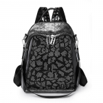 Naiste seljakott Rhinestone Leopard Print Outdoor seljakott must