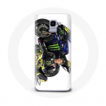 Valge taustaga &uuml;mbris Samsung Galaxy J6 2018 Valentino Rossi Speed ​​​​driverile