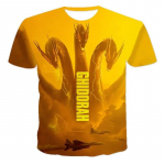 Godzilla Vs Monster King Kong T-s&auml;rk 3D digiprindiga T-s&auml;rk Multikas Poistele T&uuml;drukutele L&uuml;hikeste varrukatega suver&otilde;ivad Kingitus 140cm