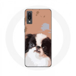 &Uuml;mbris Samsung Galaxy A02 jaapani spanjeli musta ja valge koera t&otilde;ule