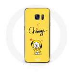 &Uuml;mbris Samsung Galaxy S6 BTS Bangtan Boys BT21 Chimmy Jimin kollase taustaga