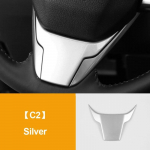 Auto rooliratta kaunistuse ringi litrid kaane kleebis sisekujundus Honda crv CR-V 2017-2022 tarvikutele C1 Silver