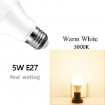 15 W LED-anduri pirn E27 h&auml;marusest koiduni nutika lambipirn AC85V-265V p&auml;eva-&ouml;&ouml;valgus automaatne sisse-/v&auml;ljal&uuml;litus trepi koridori jaoks 5W valge