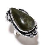 Natural Labradorite Gemstone Handmade 925 Sterling Silver Ring Size 6 v7c64