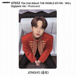 ATEEZ The 2nd Album WORLD EP.FIN WILL Digipack ver. Fotokaardi kleebis KPOP K-POP Jongho - Photocard