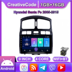 Android Carplay Auto Raadio Multimeedia Videom&auml;ngija Navigatsioon GPS Hyundai Santa Fe jaoks 2005-2015 2din Peaseade 1+16GB 1+16GB