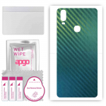apgo Protective Skin Sticker for the back compatible with vivo Y11 (2019), Wrap Film, Foil, Vinyl - Pattern Carbon Chameleon CAKA1