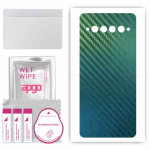 apgo Protective Skin Sticker for the back compatible with TCL 10 Pro, Wrap Film, Foil, Vinyl - Pattern Carbon Chameleon CAKA1