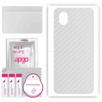 apgo Protective Skin Sticker for the back compatible with TCL 201, Wrap Film, Foil, Vinyl - Pattern Transparent Carbon