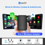 Juhtmevaba Carplay adapter muudab OEM-i juhtmega juhtmevabaks Carplay Dongle Plug & Play autode jaoks alates 2017. aastast Apple iPhone iOS 10+ jaoks carplay