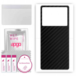 apgo Protective Skin Sticker for the back compatible with Oppo K10 Pro 5G, Wrap Film, Foil, Vinyl - Pattern Carbon Black