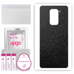 apgo Protective Skin Sticker for the back compatible with Xiaomi Redmi 10X 5G, Wrap Film, Foil, Vinyl - Pattern Black Honeycomb