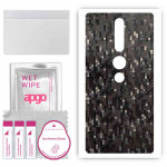 apgo Protective Skin Sticker for the back compatible with Lenovo Phab2 Pro, Wrap Film, Foil, Vinyl - Pattern Carbon Black Pixel
