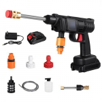 2000W 90bar kaasaskantav juhtmeta survega autopesumasin k&otilde;rgsurve autopesumasin veep&uuml;stolite puhasti reguleeritav otsik 1*Battery